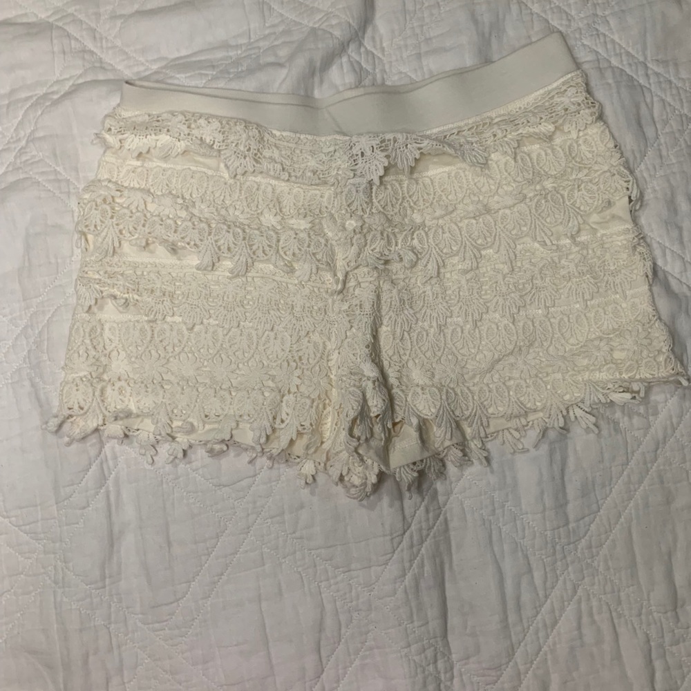 White shorts with beautiful design
